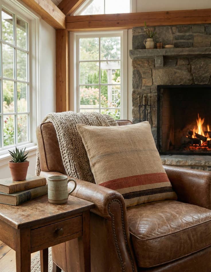 Detail image of 1' 7 x 1' 8  Hand Woven Pillow Wool Square Rug