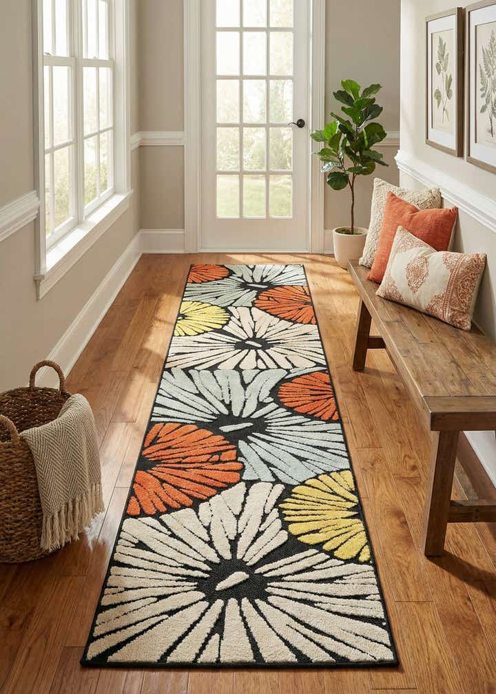 2' 7 x 12' Easy-Clean Casablanca Indoor / Outdoor Runner Rug
