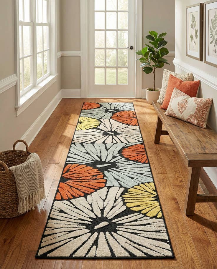 Detail image of 2' 7 x 12' Easy-Clean Casablanca Indoor / Outdoor Runner Rug