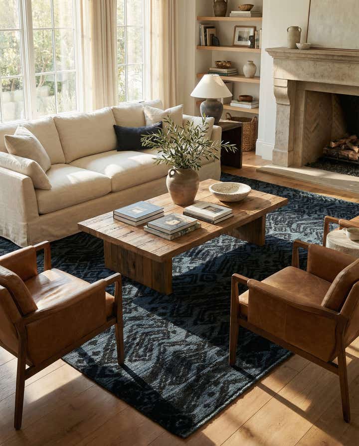 7' 9 x 10' 2 Hand Knotted Darya Wool Rug