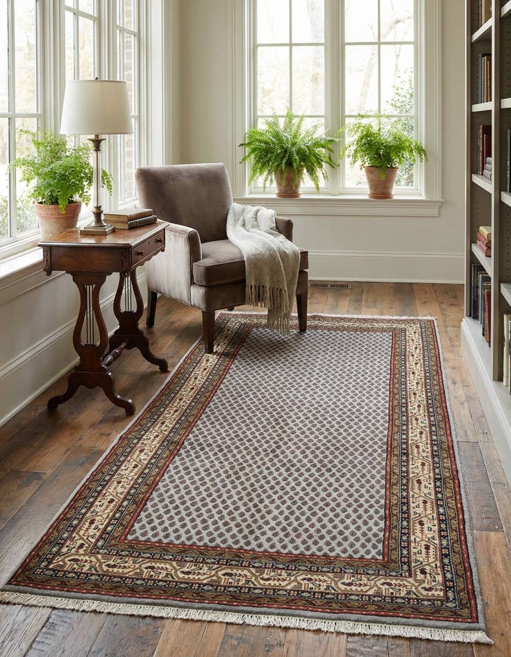 Detail image of 5' 4 x 10' 2  Hand Knotted Mir Wool Runner Rug