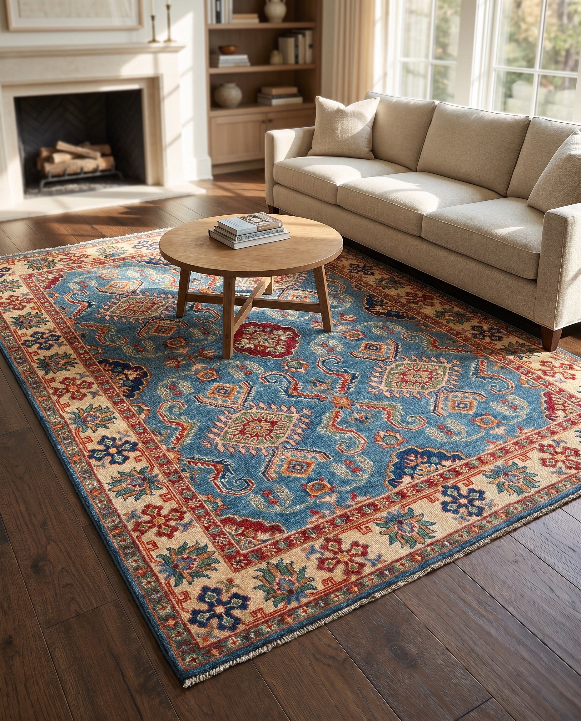 5' x 6' 9 Hand Knotted Kazak Rug