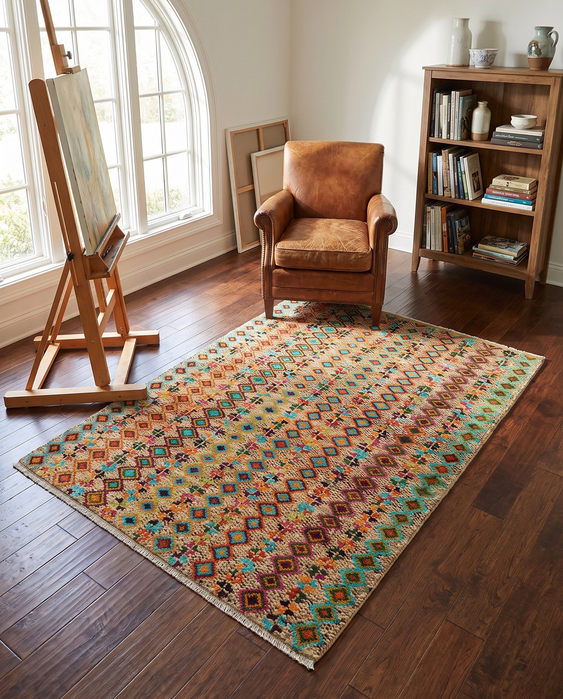 4' 3 x 6' Hand Knotted Balouch Wool Rug