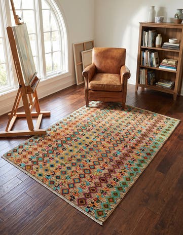 4' 3 x 6' Hand Knotted Balouch Wool Rug