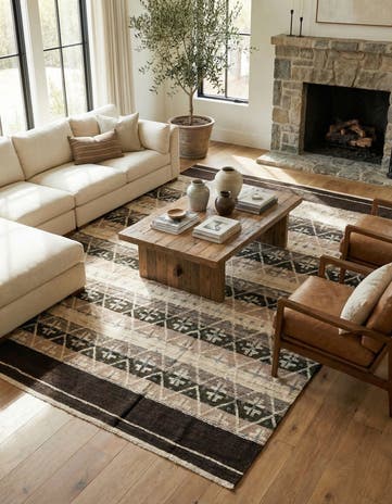 8' 10 x 12' 4 Hand Knotted Moroccan Wool Rug