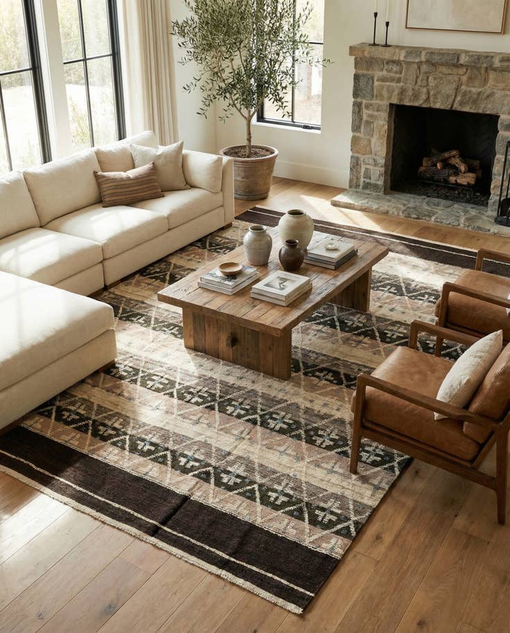 Detail image of 8' 10 x 12' 4 Hand Knotted Moroccan Wool Rug