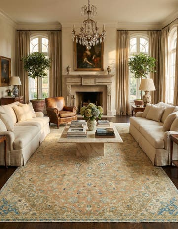 6' 9 x 11' 5 Hand Knotted Ultra Vintage Persian Wool Rug