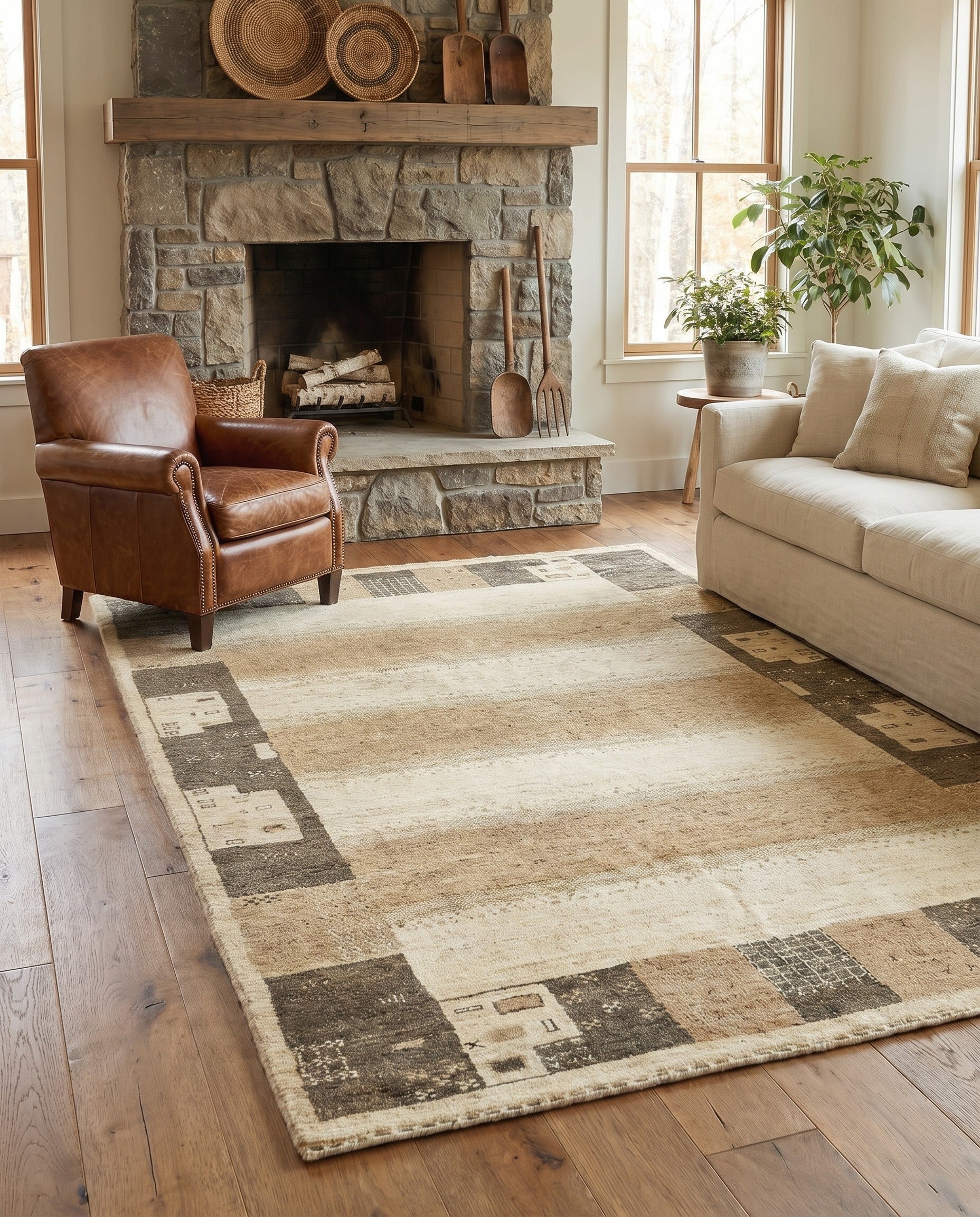 4' x 6' 3 Hand Knotted Kashkuli Gabbeh Wool Rug