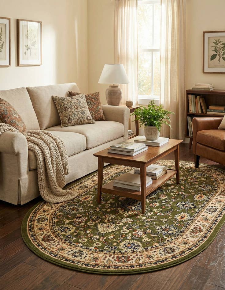 Detail image of  6' x 9' Yasmin Oval Rug