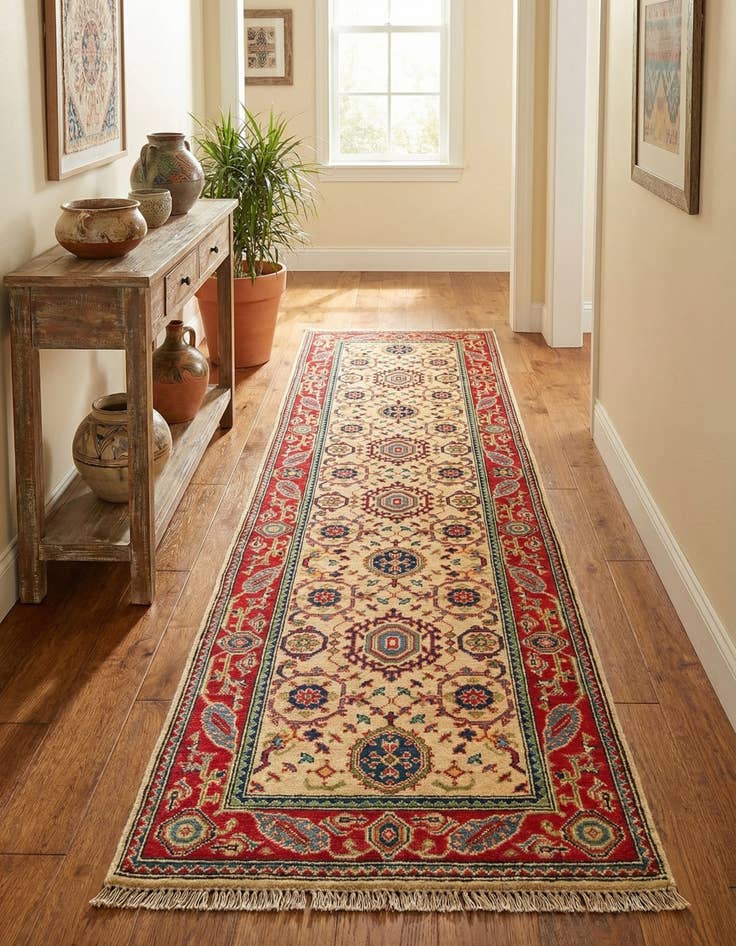 Detail image of 2' 9 x 9' 9  Hand Knotted Kazak Runner Rug