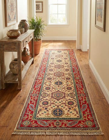2' 9 x 9' 9 Hand Knotted Kazak Runner Rug