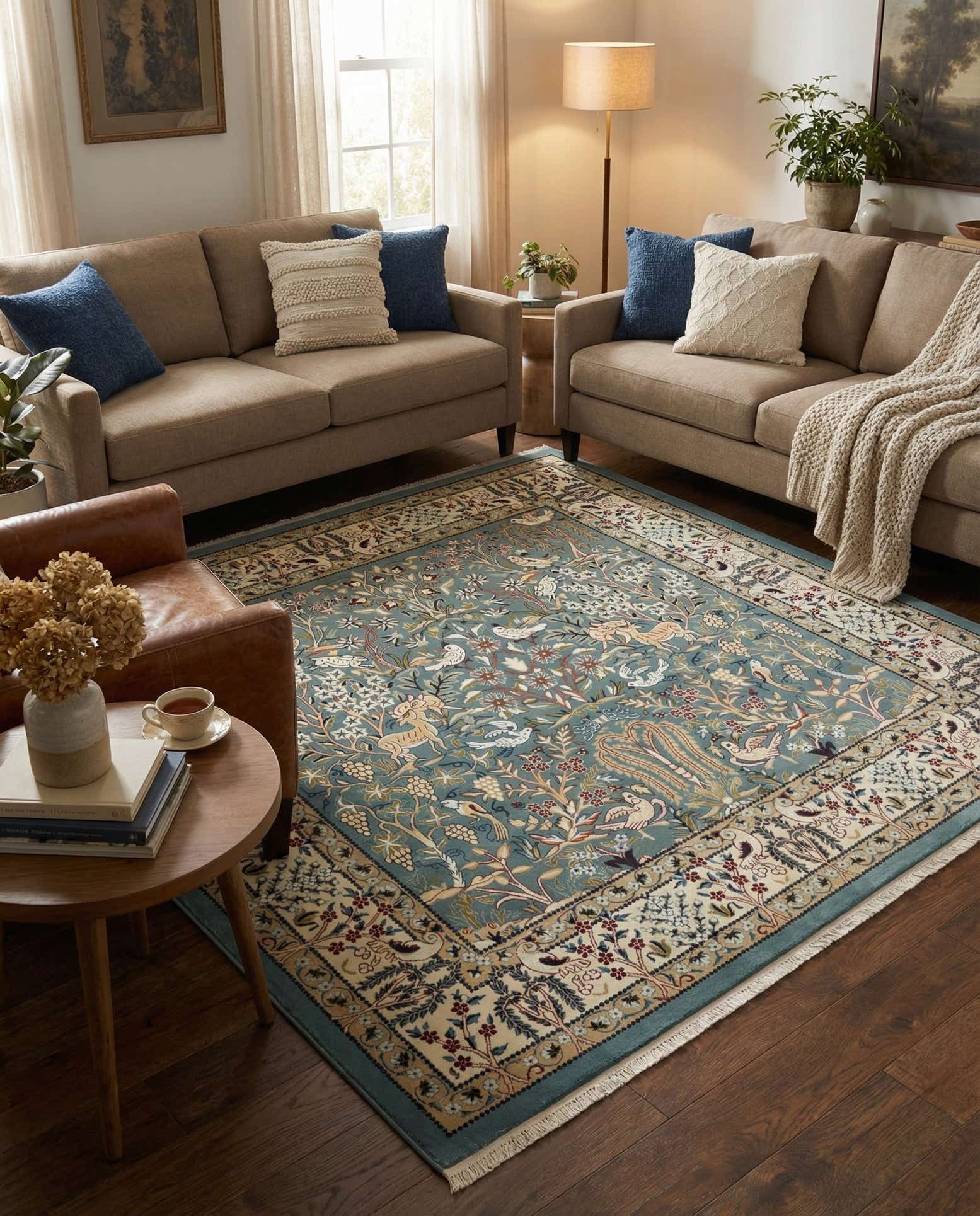 6' x 6' Nain Design Square Rug