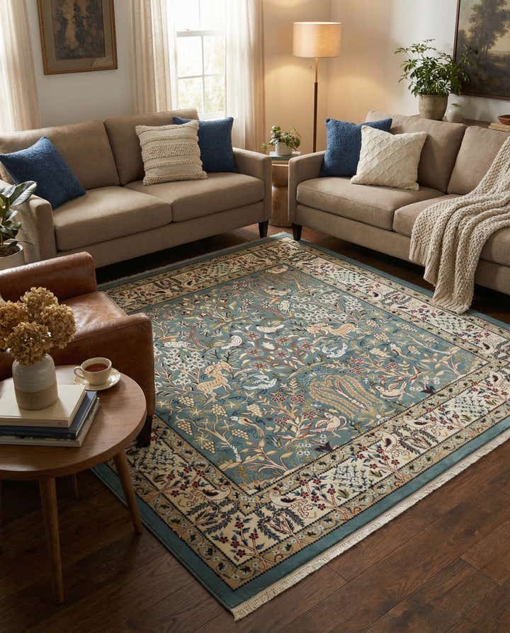 6' x 6' Nain Design Square Rug