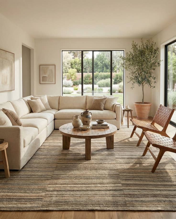 Detail image of 8' x 9' 11 Hand Knotted Marok Kilim Rug