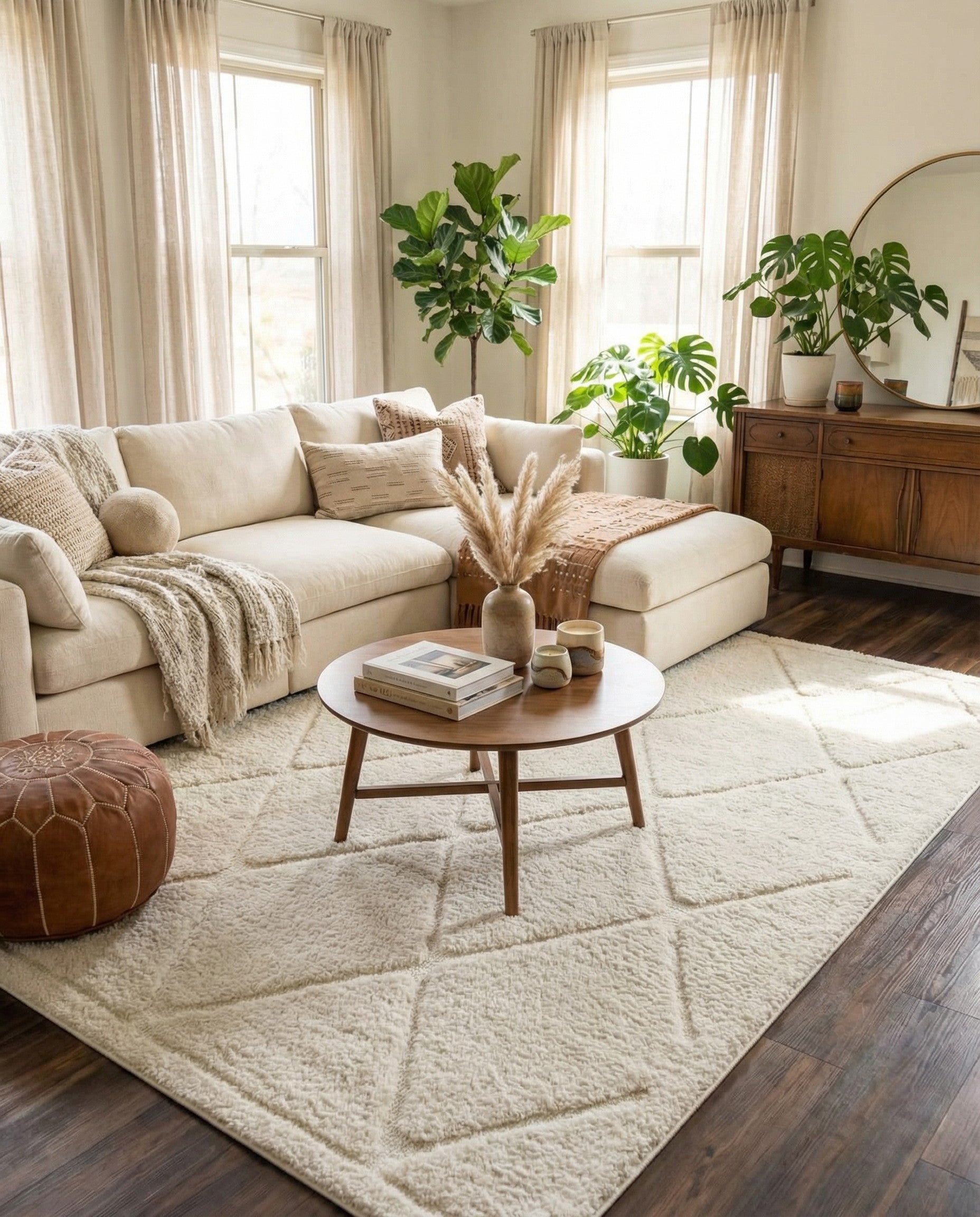  10' x 13' Lattice Shag Rug