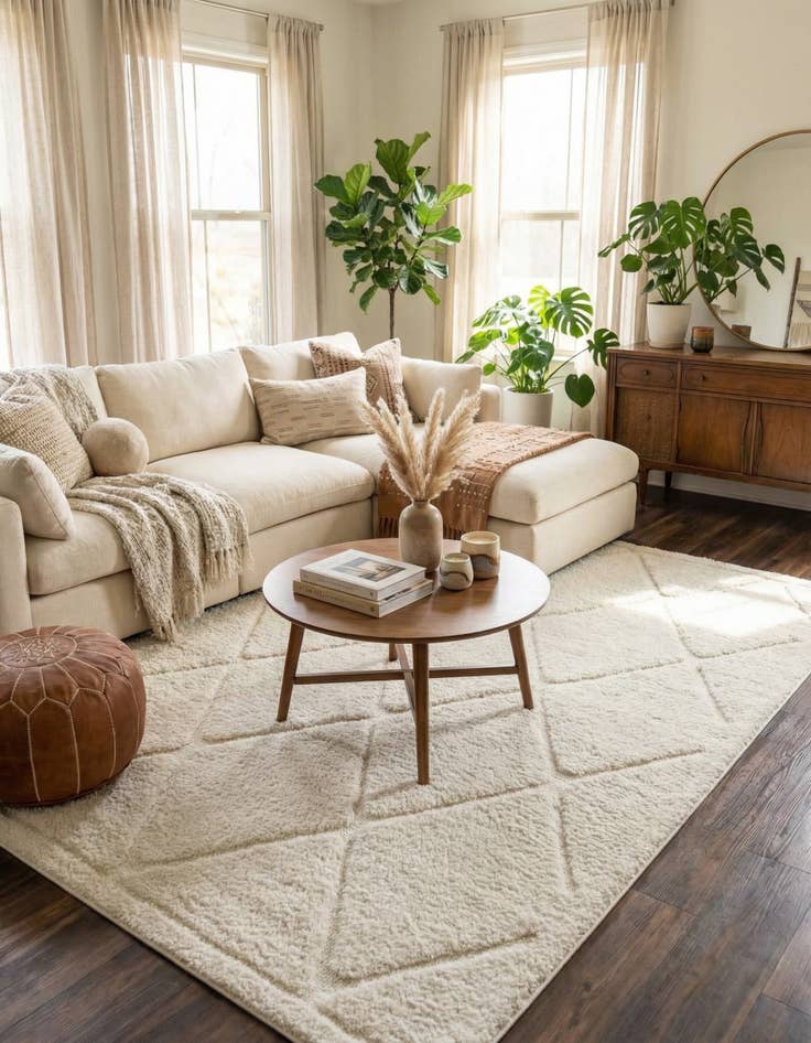 Detail image of 10' x 13' Trellis Shag Rug