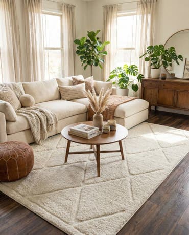  10' x 13' Lattice Shag Rug