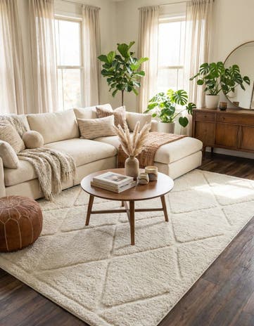 10' x 13' Lattice Shag Rug