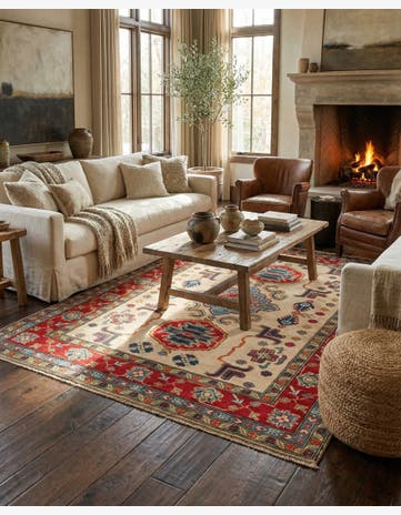 5' x 6' 10 Hand Knotted Kazak Rug