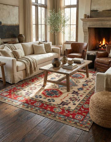5' x 6' 10 Hand Knotted Kazak Rug