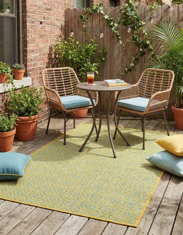 5' 3 x 8' Easy-Clean Jill Zarin Costa Rica Indoor / Outdoor Rug