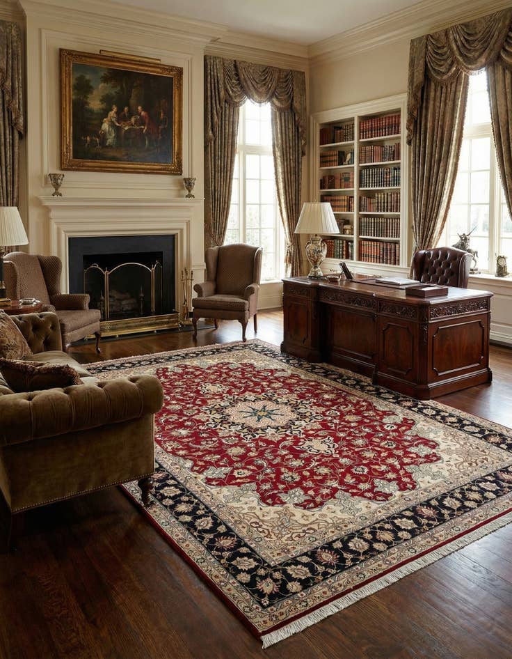 Detail image of 6' 7 x 9' 10 Tabriz Rug