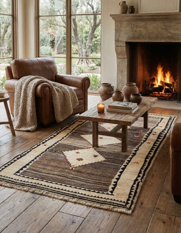 4' 3 x 7' 10 Gabbeh Rug