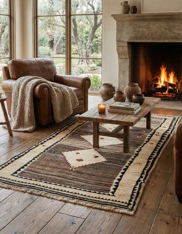 4' 3 x 7' 10 Gabbeh Rug