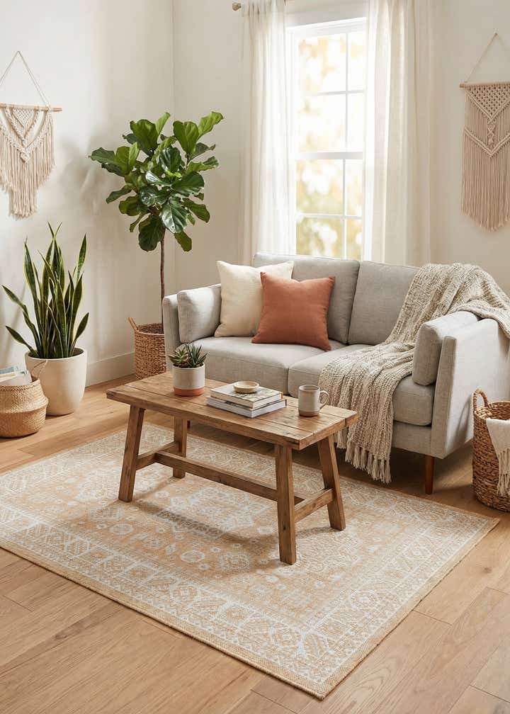 4' x 6' Easy-Clean Aztec Indoor / Outdoor Rug