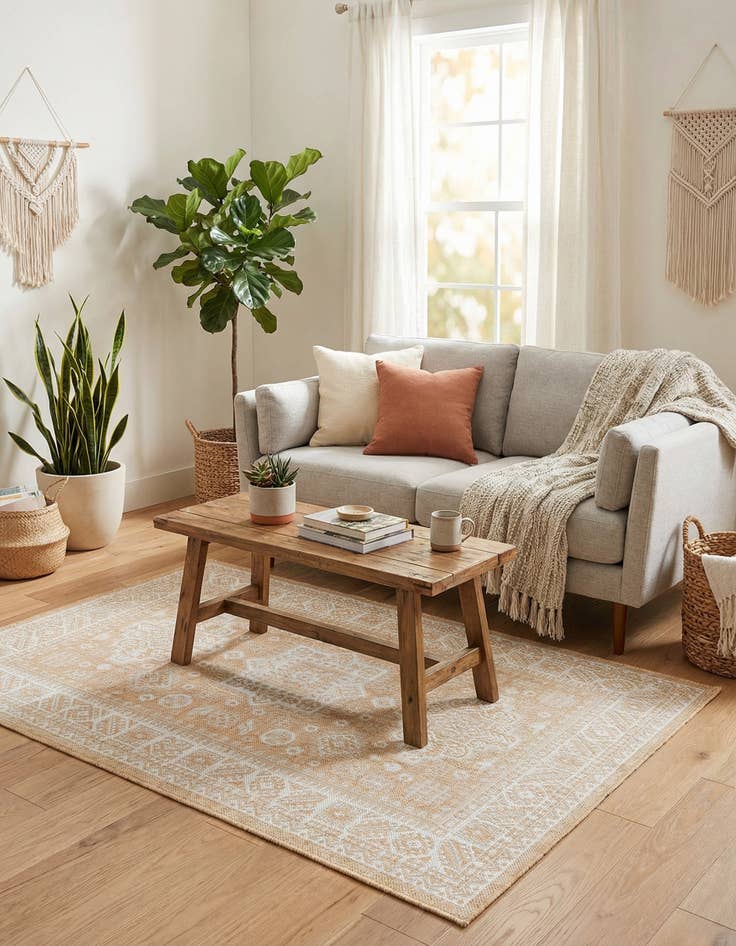 Detail image of 4' x 6' Easy-Clean Aztec Indoor / Outdoor Rug