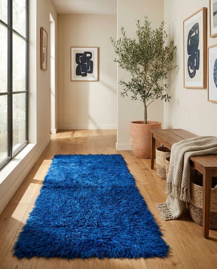 2' 3 x 6' 6 Hand Knotted Moroccan Wool Runner Rug