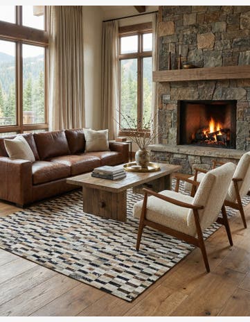 5' 1 x 8' 1 Cowhide - Patchwork Rug