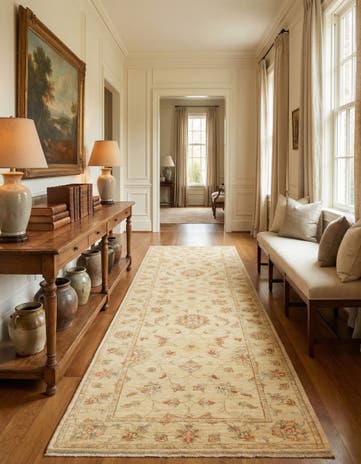 3' x 9' 10 Hand Knotted Peshawar Ziegler Runner Rug