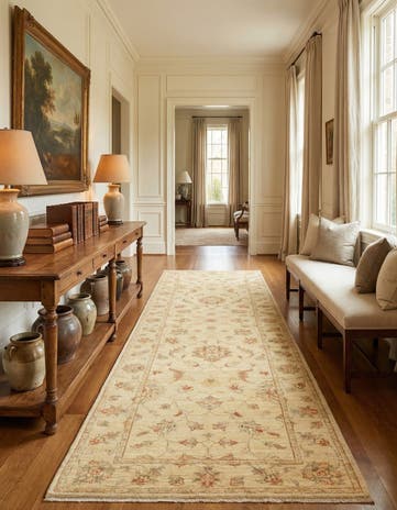 3' x 9' 10 Hand Knotted Peshawar Ziegler Runner Rug
