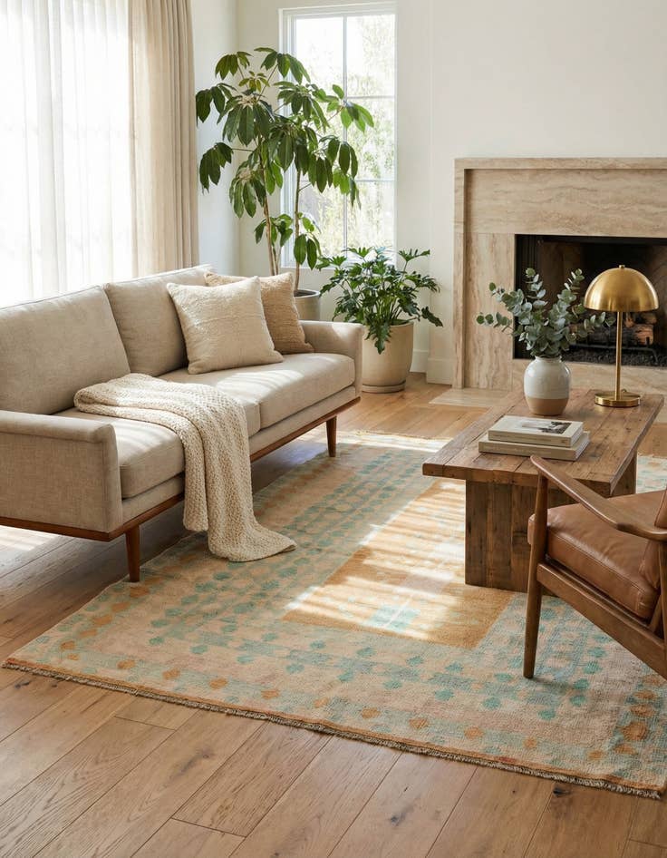 Detail image of 5' 4 x 7' 3  Hand Knotted Darya Wool Rug