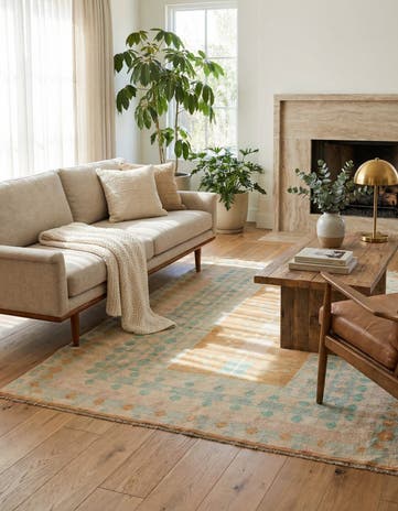 5' 4 x 7' 3 Hand Knotted Darya Wool Rug