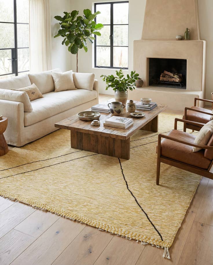Detail image of 9' 3 x 12' 7 Hand Knotted Moroccan Wool Rug