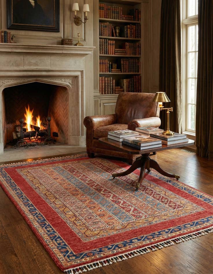 Detail image of 4' x 6'  Hand Knotted Ariana Ziegler Rug