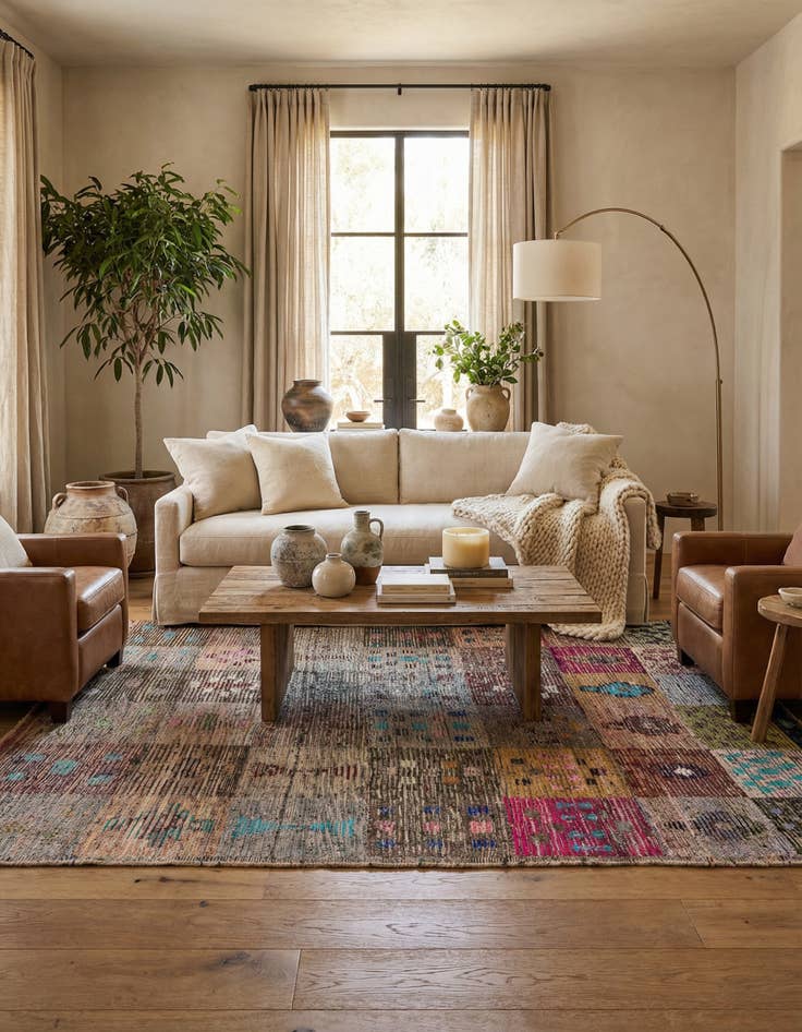 Detail image of  8' 4 x 10' 6  Hand Knotted Moroccan Wool Rug