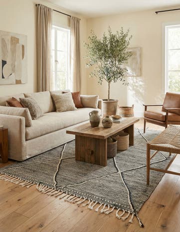 5' 2 x 8' 10 Hand Knotted Moroccan Wool Rug