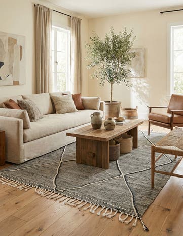5' 2 x 8' 10 Hand Knotted Moroccan Wool Rug