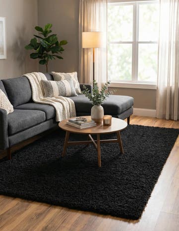 6' x 9' Solid Shag Rug