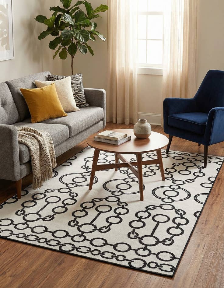 Detail image of  5' 3 x 8' Vogue Geo Rug