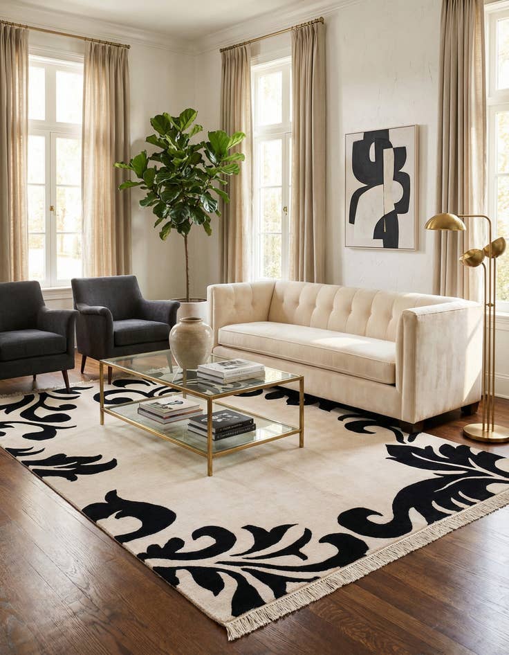 Detail image of 5' 7 x 7' 10  Hand Knotted Darya Wool Rug