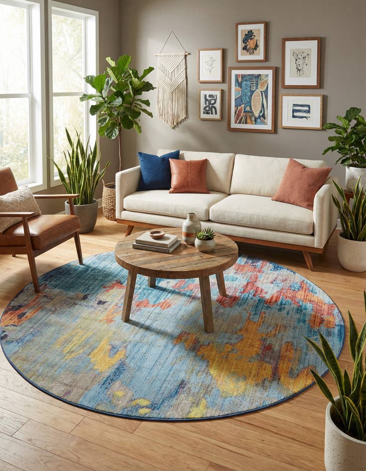 Detail image of 8' x 8' Downtown Tribeca Round Rug