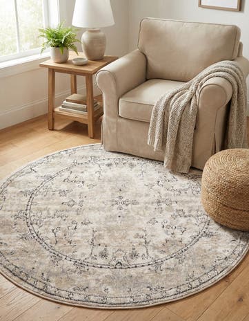 5' 3 x 5' 3 Oregon Round Rug