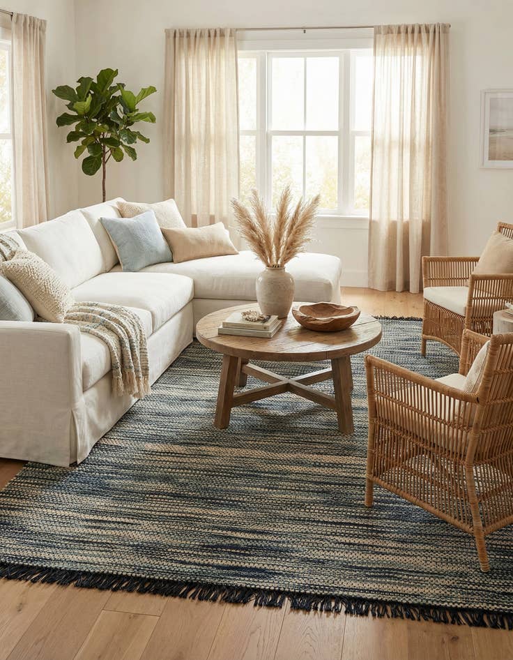 Detail image of 9' x 12'  Hand Woven Chunky Jute Rug