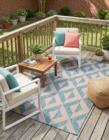 5' 3 x 8' Easy-Clean Jill Zarin Napa Indoor / Outdoor Rug