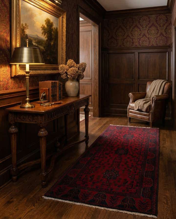 2' 10 x 6' 2 Hand Knotted Khal Mohammadi Wool Runner Rug