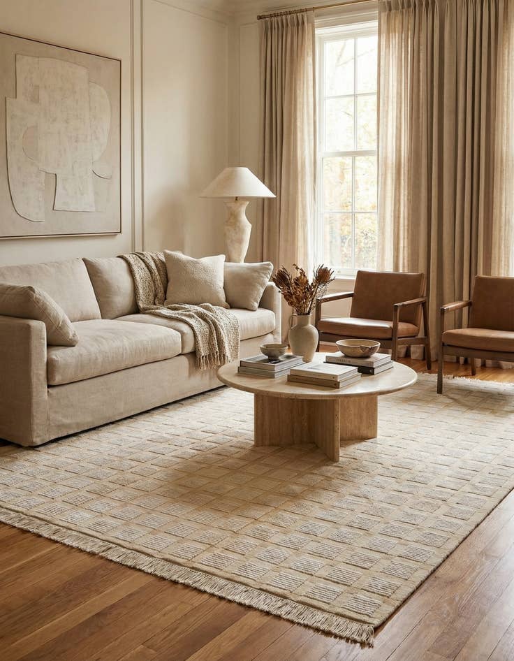 Detail image of  6' 6 x 9' 9  Hand Knotted Darya Wool Rug